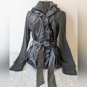 NEW Coco & Tashi Mixed Media Victorian Gray Blazer NWT